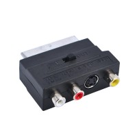 SCART-RCA- S-VIDEO adapteris